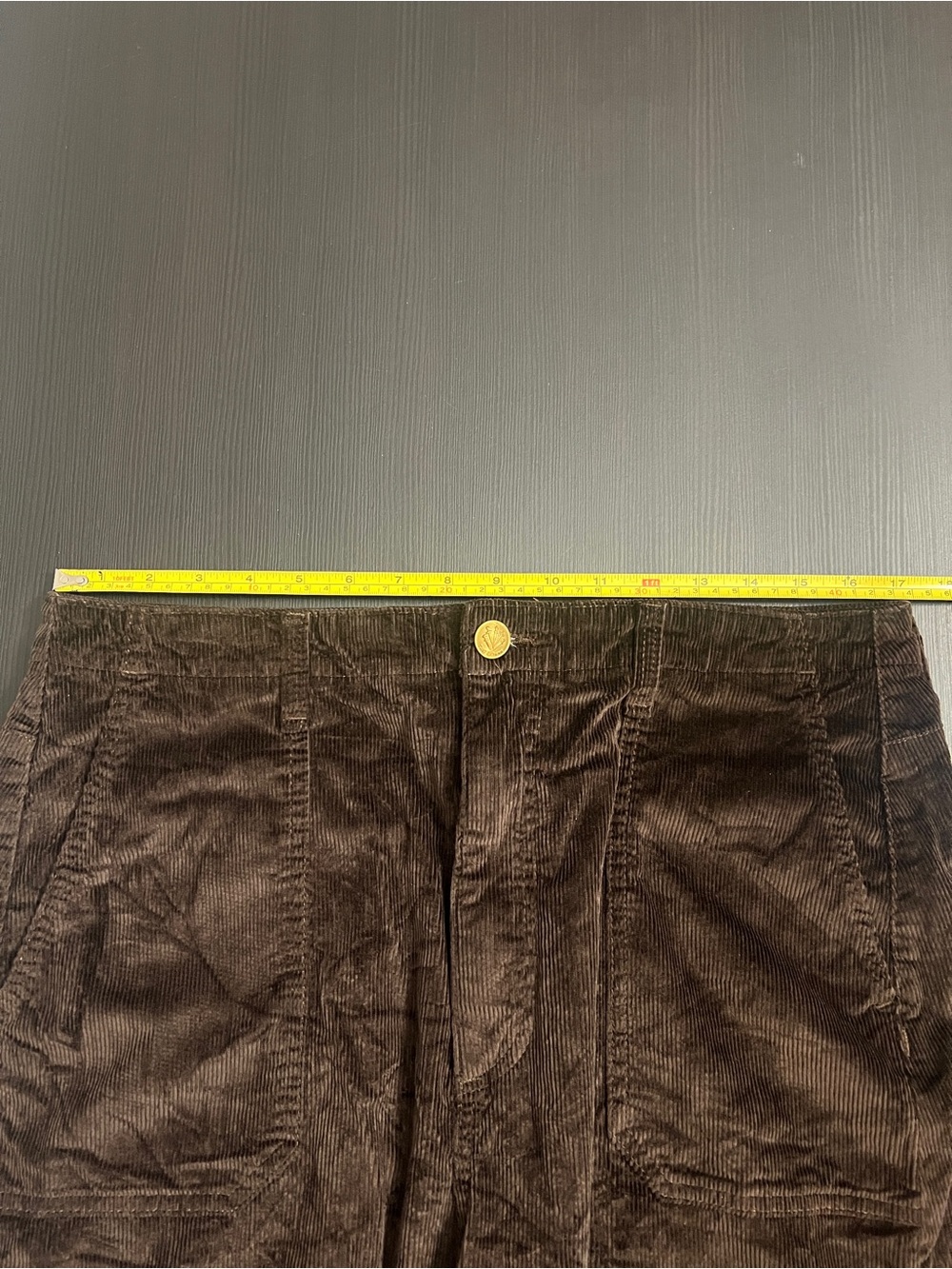 Rag & Bone Charlie Ankle Barrel Corduroy Pants Dark Brown Size 31 - Picture 11 of 11